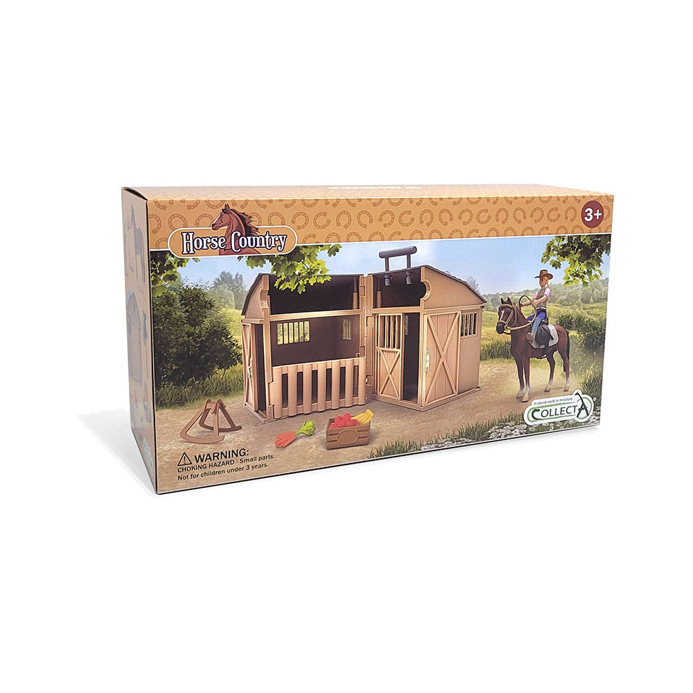 Rider & Accessories With Horse & Stable Box Set