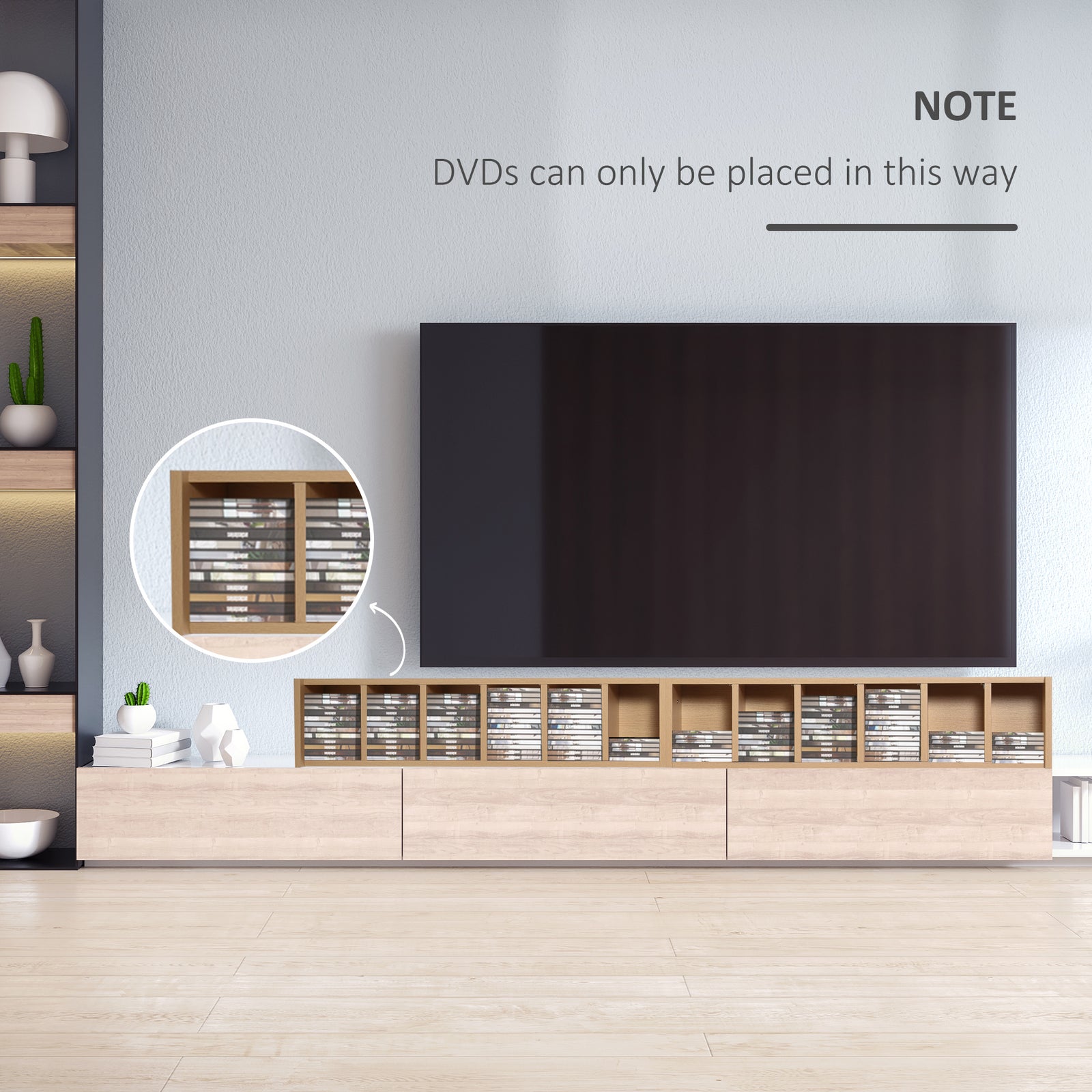 Set Of 2 Cd Storage Units With Adjustable Shelves | One Size | Natura