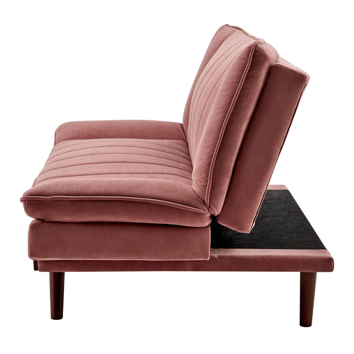 Mondaine Velvet Sofa Bed 3 Seater | Rose Gold