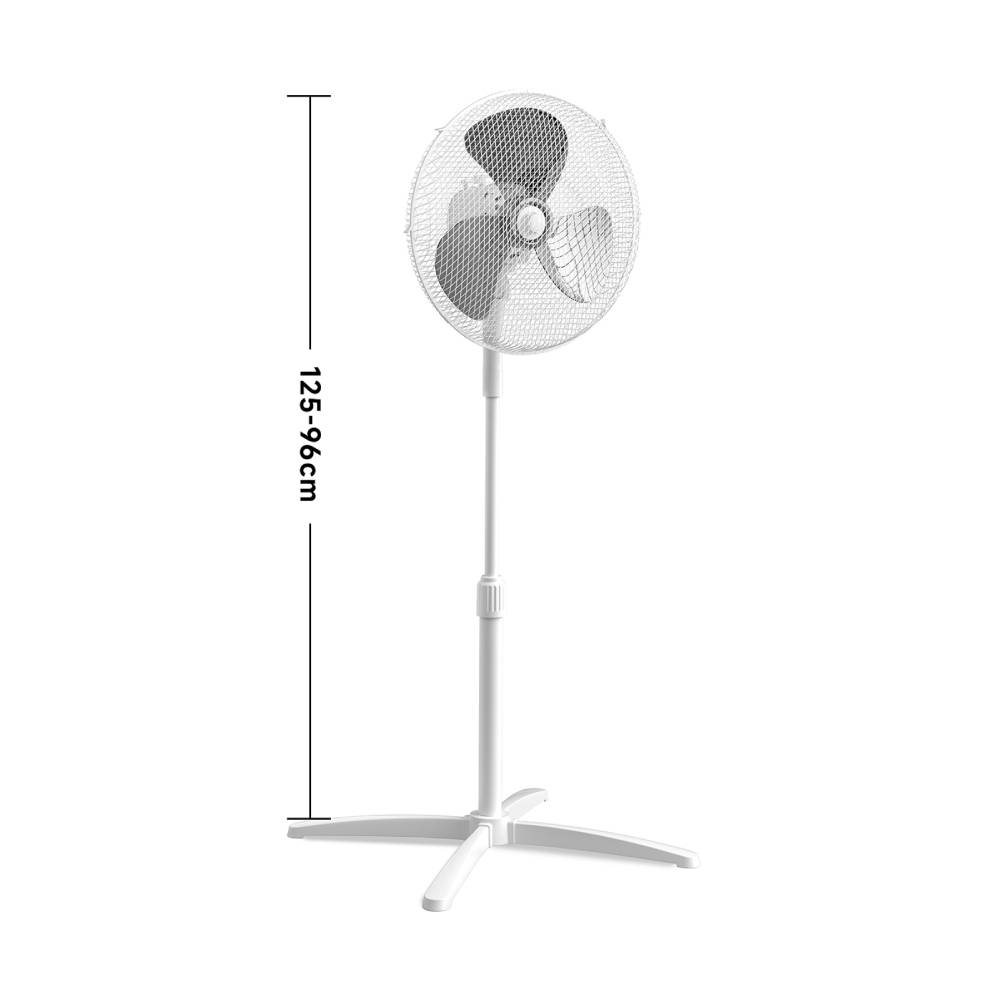 40w Pedestal Fan Adjustable Height Oscillating Standing Fan For Home Or Office