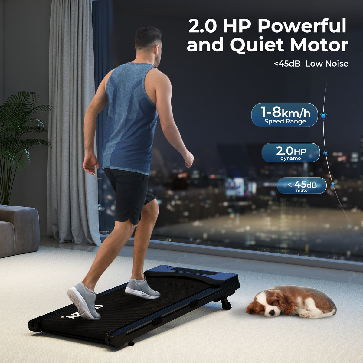 Centra Smart Walking Pad Treadmill Running Machine Folding Bluetooth App Remote Control