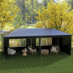 6m X 3m Garden Gazebo Marquee Canopy Party Tent Canopy Patio | Black