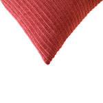 Ribbed Cushion Set, Velvet Fabric | Set of 2 | Red