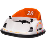 360° Rotation 12v Kids Bumper Car W/ Remote Control | Orange