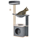 Cat Tree Tower Climbing  Activity Center With Sisal Scratching Post, Grey