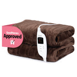 Electric Heated Blanket Chocolate Micro Fleece With 9 Heat Settings