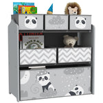 Kids Storage Units With 6 Boxes, Childrens Toy Storage Organiser | Grey