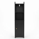 Bathroom Cabinet Slim Corner Storage Adjustable Shelves Pb Mdf | Black