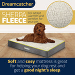 Grey Small To Xxl Dog Beds Orthopaedic Extra Large Flat Crate Pet Mattress, Removable Washable Cover | 89cm | Grey