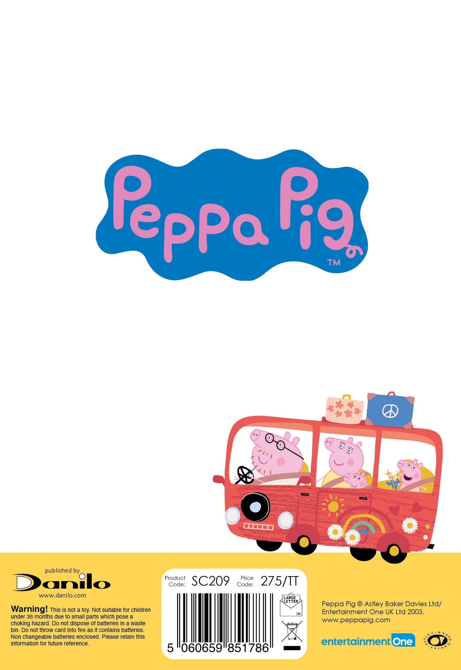 Peppa Pig Sound Birthday Card Official Product