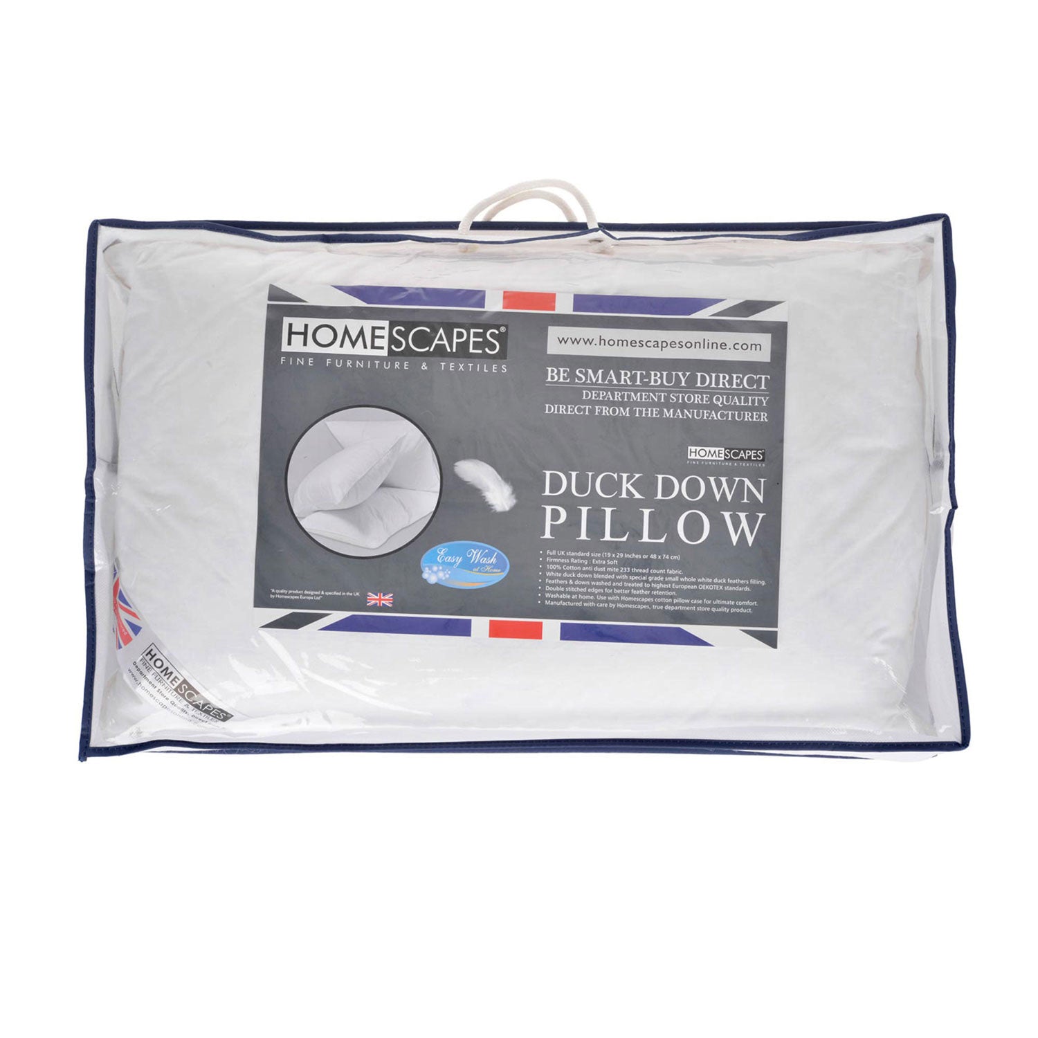 White Duck Down Pillow