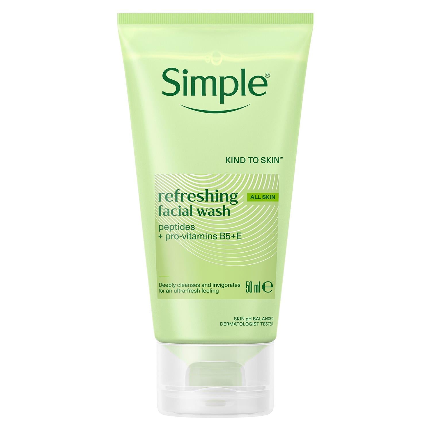 Simple Travel Facial Wash 50ml & Vital Vitamin Night Cream 50ml Bundle