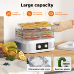Spector 5 Tray Stainless Steel Food Dehydrator Jerky Fruit Vegetable Dryer White
