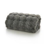 Vancouver Textured Tip Dye Faux Fur Throw | 130cm x 170cm | Gray