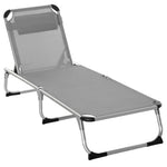 Folding Outdoor Lounger W/ Pillow