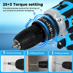 21v Cordless Drill Combi Driver Electric Screwdriver Set 1 Battery | Blue