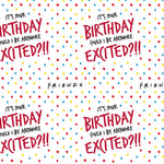 Birthday Wrapping Paper, 2 Sheets & 2 Tags
