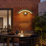 Modern Black Led Curved Induction Wall Light For Outdoor