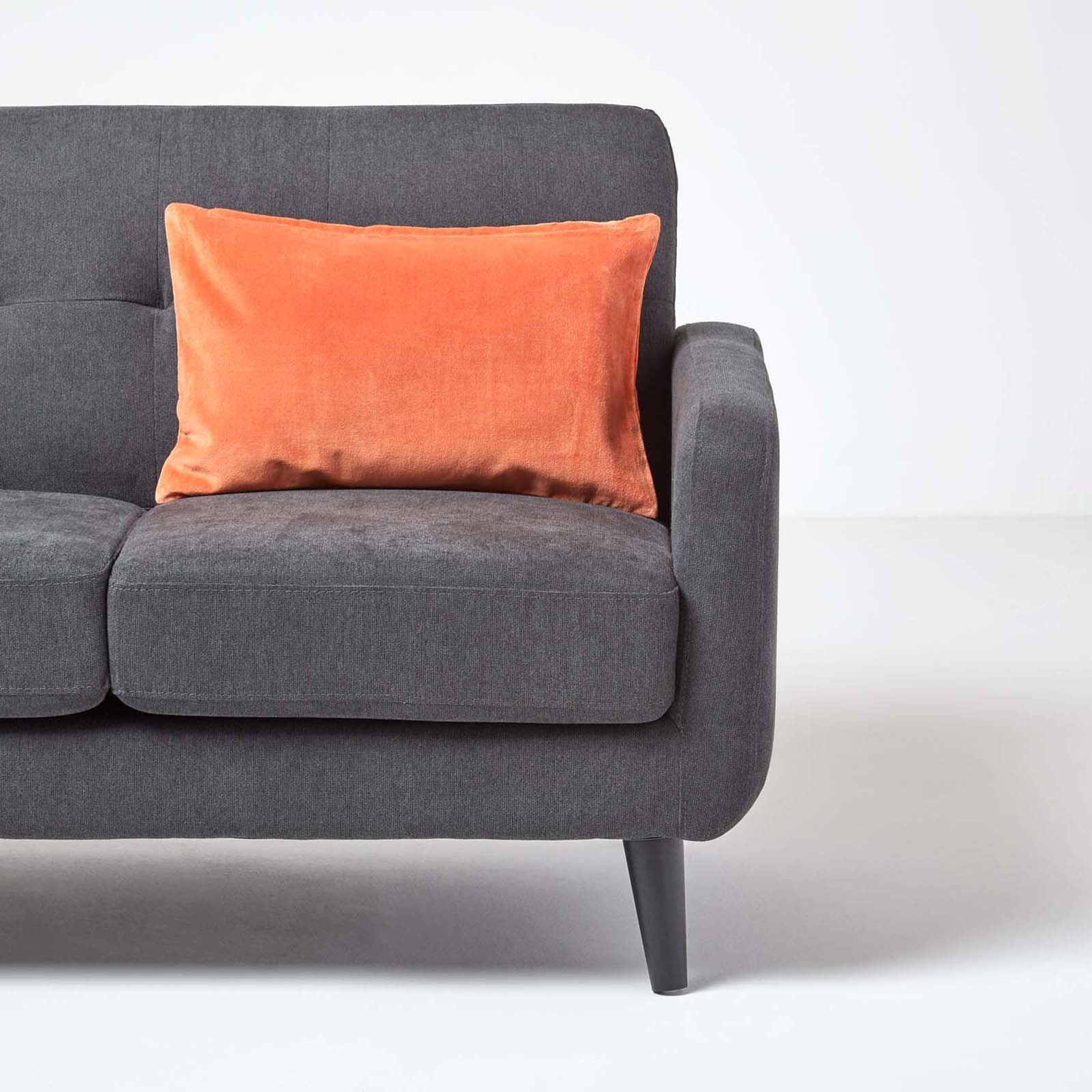 Luxury Cotton Velvet Cushion Cover | 30cm x 50cm | Burnt Orange