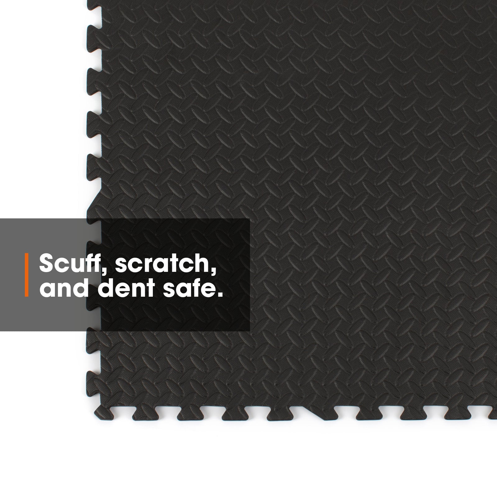 Interlocking Gym Mat - Corrugated Black