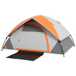 2 Man Camping Tent W/ Sewn-in Groundsheet, 3000mm Waterproof | Multi Colour
