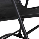 Folding Rocking Chair Zero Gravity With Headrest | Black