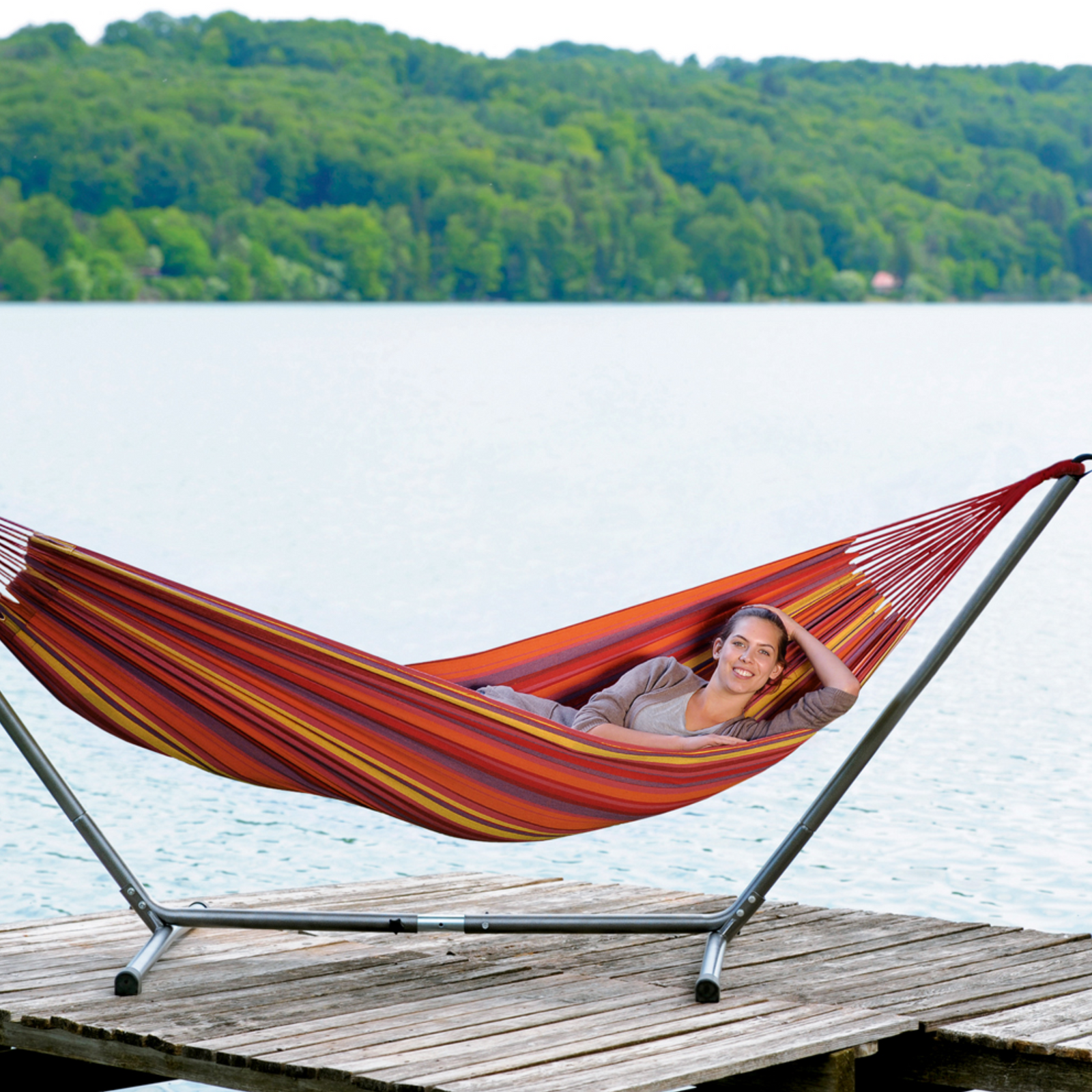 Tahiti Vulcano Cotton Single Garden Hammock With Bag
