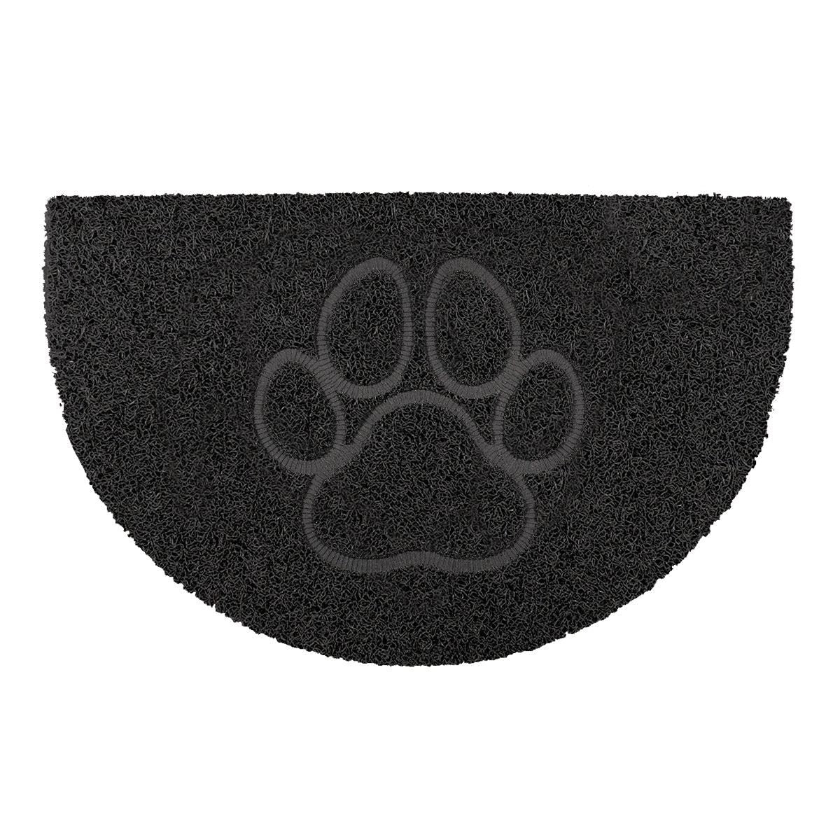 Paw Half Moon Doormat | Medium | Black