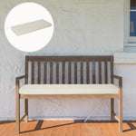 Garden Bench Cushion 2 Seater Seat Pad Indoorand Outdoor Use | White