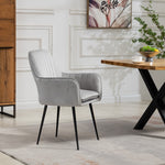 Set Of 2 Carrara Velvet Dining Chairs | Silver