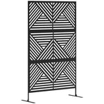 Decorative Outdoor Divider Privacy Panel W/ Stand, Rhombus