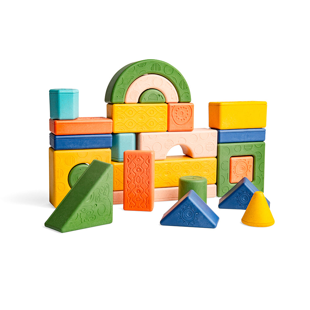 Rattle & Stack Blocks - Deluxe Pack, Includes 24 Shapes