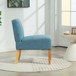 Selina Fabric Armless Accent Chair | Teal