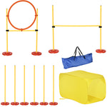 Outdoor 4 Pc Dog Pet Agility Training Garden Starter Obstacle Set For Dog