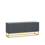 Ripple Tv Unit 100cm - Fluted Design | Dark Grey