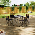 5 Piece Folding Camping Table And Chairs Set With Carrying Bag