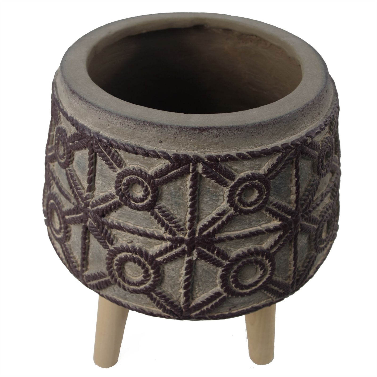 36cm X 26cm Rope Effect Composite Large Planter
