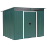 Garden Shed Outdoor Storage Tool Organizer With Double Door | Large | Green
