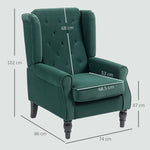 Accent Armchair Home Furniture Retro Tufted Club Fabric | Green