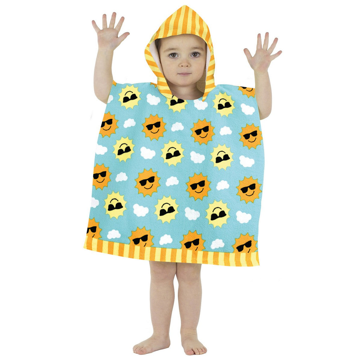 Childrens/kids Sun Hooded Towel | 1.5-3 Years | Blue