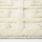 Tufted Cotton Blend Tile Design Bath Mat | 50 x 80cm | Cream
