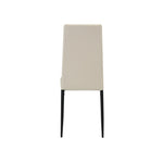 San Diego Marble Top Dining Table With Emily Leather Chairs | Champagne