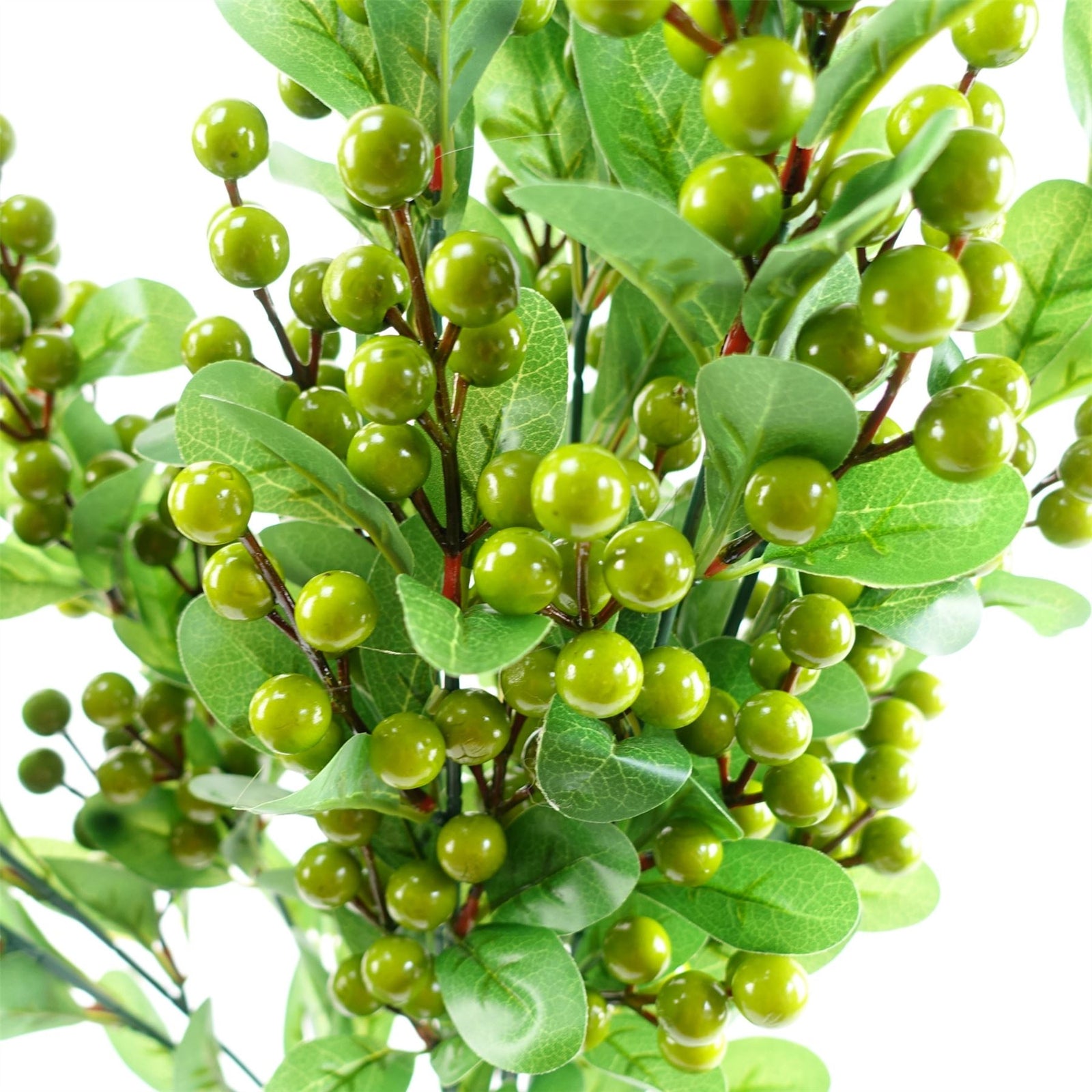 Pack Of 6 X 70cm Artificial Green Berry Spray