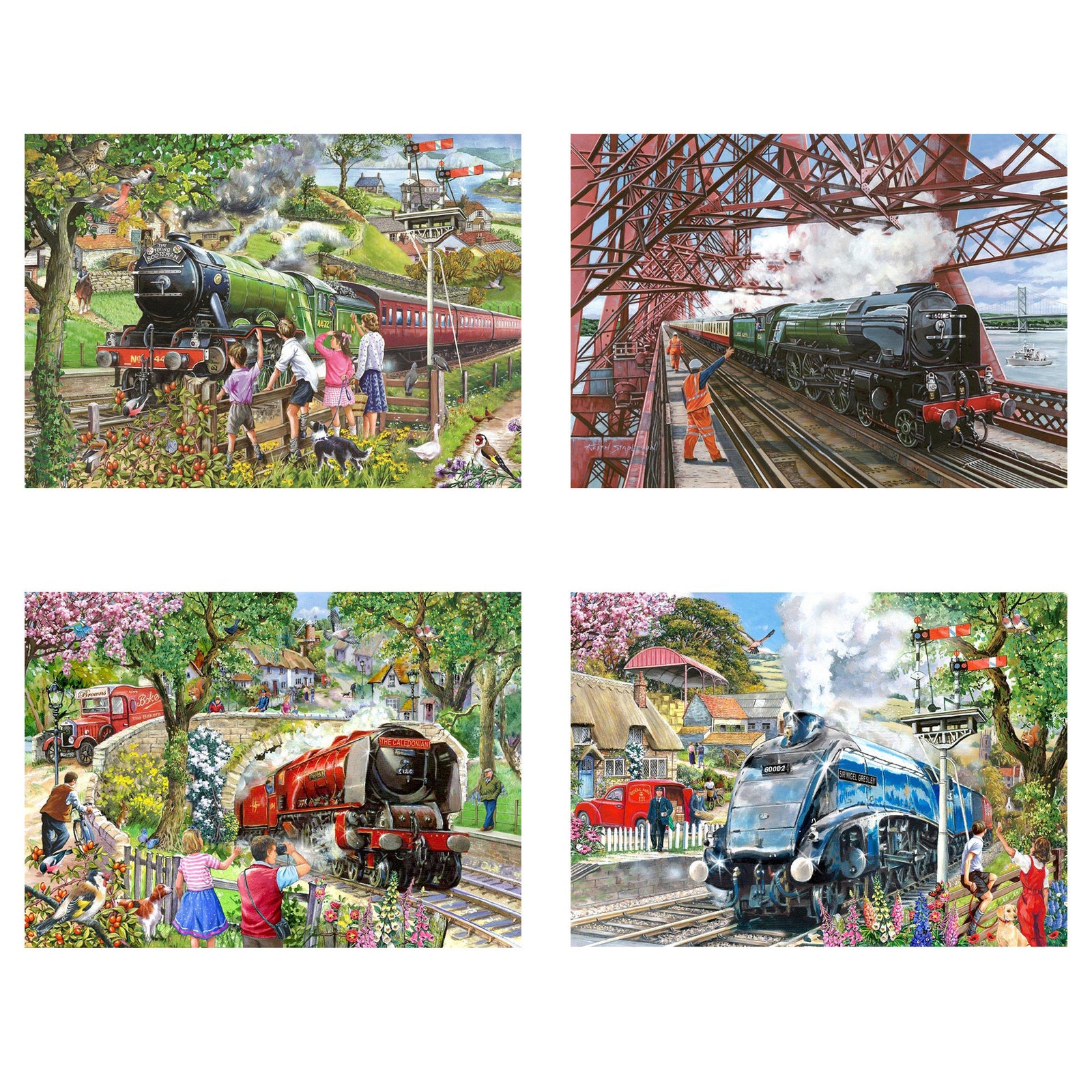 Steaming Along Jigsaws - 4 X 500 Piece Jigsaw Puzzles Multi Pack - For Adults