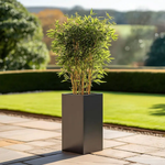 Zinc Galvanised Tall Square Planter | 25cm x 25cm x 50cm