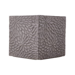 Patterned Cement Flower Pot With Drainage Modern Textured Concrete Planter | Small | Charcoal Grey