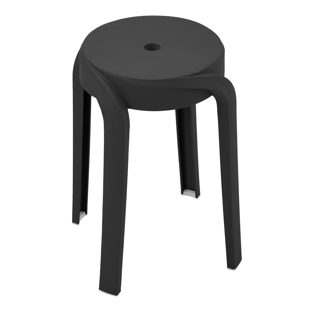 Set Of 10 Stackable Round Plastic Stools Lightweight Durable Seating