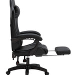 Rgonomic Gaming Chair With Adjustable Height & Backrest Office Computer Chair With Footrest And Pillow | Black