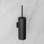 Toilet Brush, Black Matt, Wall-mounted. Collection Kubic