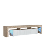 Nova Tv Unit 200cm With Led Lights | Natural Oak